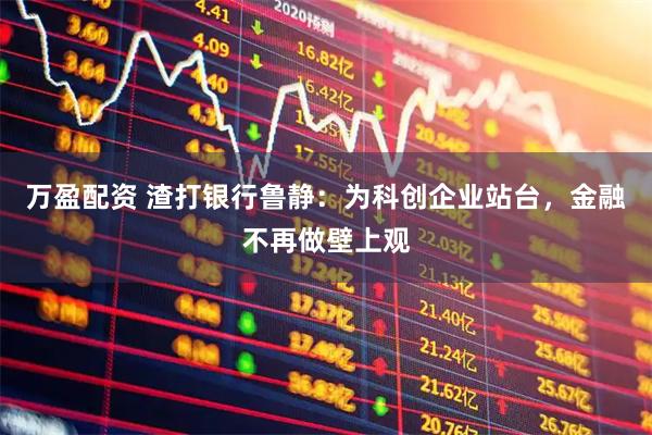 万盈配资 渣打银行鲁静：为科创企业站台，金融不再做壁上观
